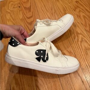 Kate Spade White and Black Sneakers